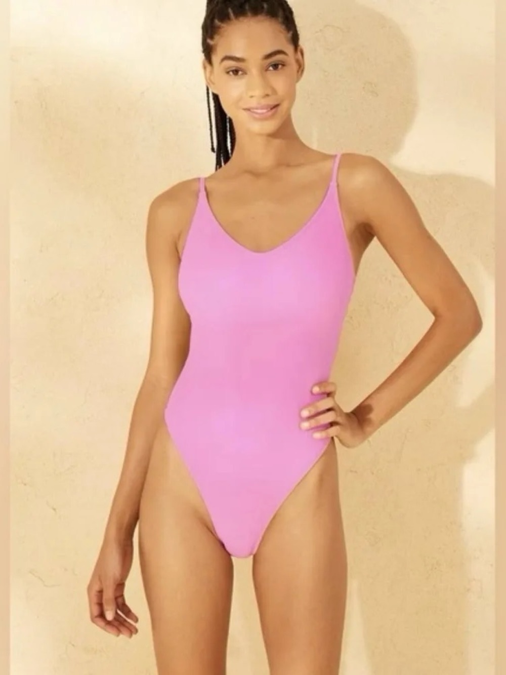 Wild Fable tie back extra high cut leg cheeky one piece size m